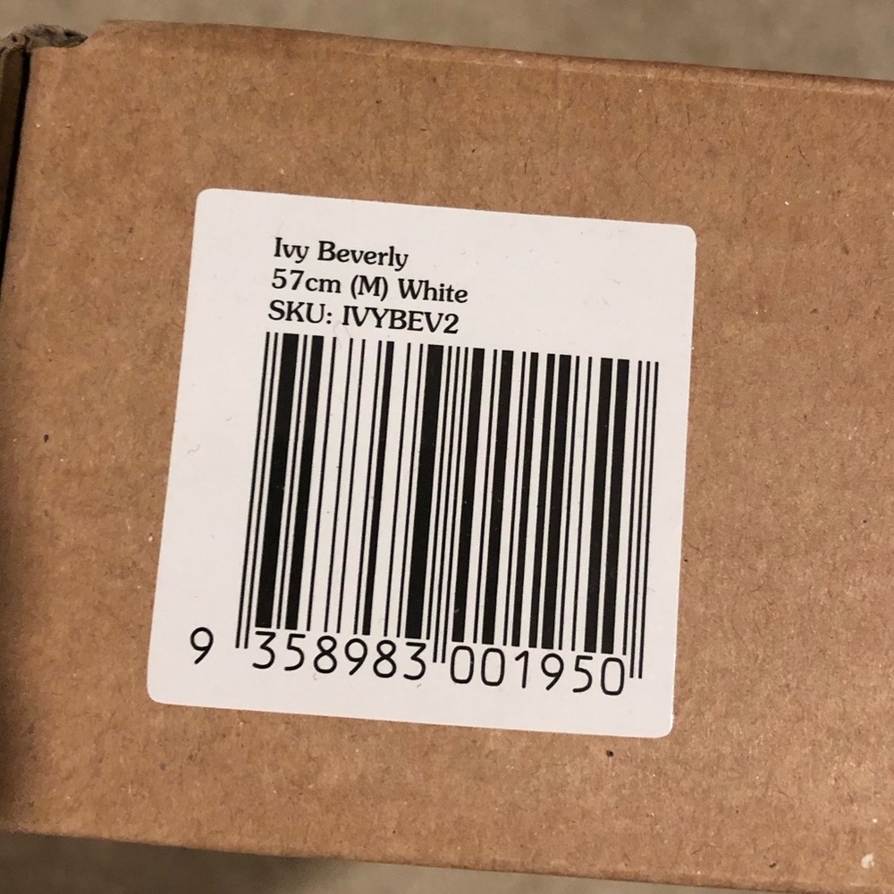 Lack Of Color Ivy Beverly Fedora Hat In White. NWT! Sz S (55cm) & M (57cm) - Picture 15 of 16